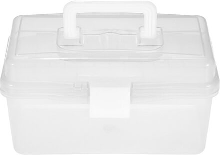 Clear Plastic Art Opbergdoos Aquarel Olieverf Supplies Multipurpose Case Draagbare Voor Kunstenaars Studenten wit