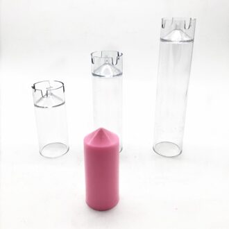 Clear Plastic Kaarsen Maken Mallen Diy Zeep Kaarsen Moud Ambachten Bruiloft Benodigdheden 4.5x15.5CM