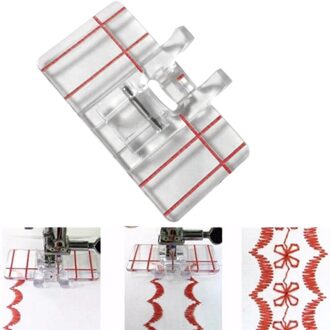 Clear Plastic Parallel Stitch Voet Presser Voor Thuis Binnenlandse Naaimachine 4.5X2.3Cm Woondecoratie Slaapbank Decoratieve