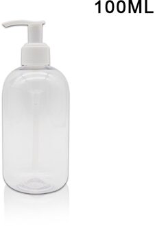 Clear Plastic Verdikte Flessen Met Pompen Dispensers Navulbare Vloeibare Zeep Transparante Ronde Flessen Woonaccessoires 100ml