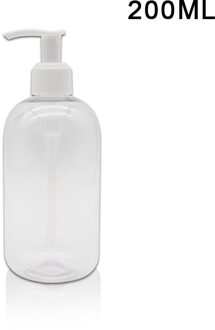 Clear Plastic Verdikte Flessen Met Pompen Dispensers Navulbare Vloeibare Zeep Transparante Ronde Flessen Woonaccessoires 200ml