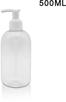 Clear Plastic Verdikte Flessen Met Pompen Dispensers Navulbare Vloeibare Zeep Transparante Ronde Flessen Woonaccessoires 500ml