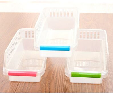 Clear Plastic Voedsel Ei Opslag Container Keuken Koelkast Voedsel Fruit Scherper Draagbare Partitie Opbergdoos Keuken Opslag