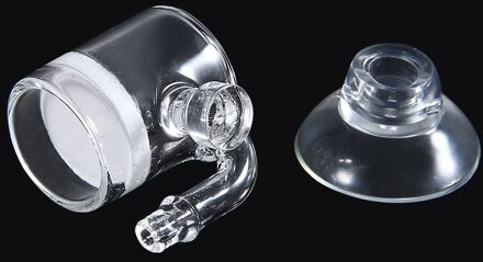 Clear Platte Aquarium Fish Tank Pollen CO2 Diffuser Glas 25Mm Keramische + Zuignap 1Set