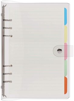 Clear Pvc A5 A6 Planner Bindmiddel Notebook Cover Hervulbare Losse Blad 6 Ring Persoonlijke Journal Met Insert 45 Vellen Papier verdelers