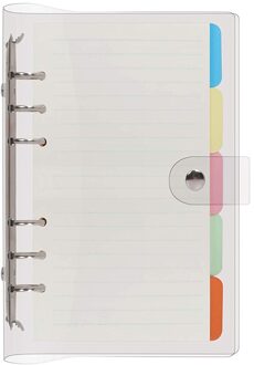 Clear Pvc A5 A6 Planner Bindmiddel Notebook Cover Hervulbare Losse Blad 6 Ring Persoonlijke Journal Met Insert 45 Vellen Papier verdelers