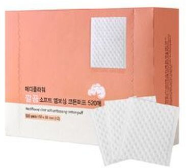 Clear Soft Embossing Cotton Puff 520 pads