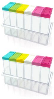 Clear Storage Container Flessen Spice Jars Peper Containers Spice Jars Opslag Containers Keuken Gadgets En Accessoires 2stk