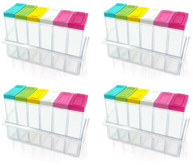 Clear Storage Container Flessen Spice Jars Peper Containers Spice Jars Opslag Containers Keuken Gadgets En Accessoires 4stk