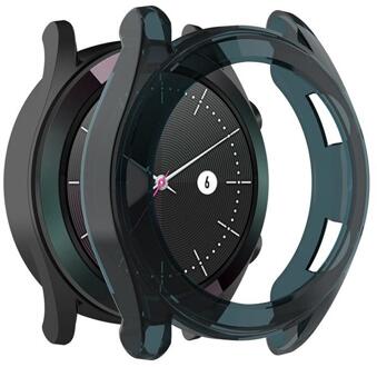 Clear TPU Protector Bumper Horloge Frame Case Cover voor Huawei GT2 42mm 46mm Smart horloge accessoires GT 2 shell Protector #1019 BU / 42MM