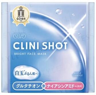 Clear Turn Clini Shot Moist Bright Face Mask Jumbo 30 pcs