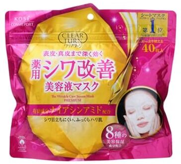 Clear Turn Premium The Wrinkle Care Serum Sheet Mask 40 pcs
