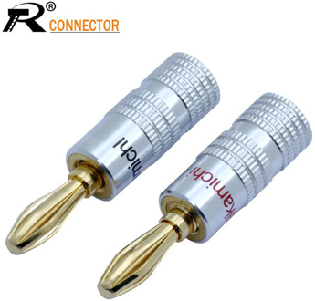 CLEARANCE Nakamichi Banana plug 24K Gold Plated Copper BFA 4mm Banana connector Male Speaker plug black&red 2PCS/1PAIR
