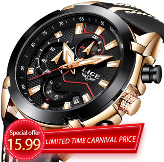 Clearance Sale LIGE Fashion Watch For Man Top Brand Quartz Mens Watches Militray Waterproof Date Clock Sport Chronograph+Box
