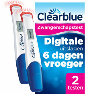 Clearblue Zwangerschapstest - Digitaal Ultravroeg 6 dagen - 2 test