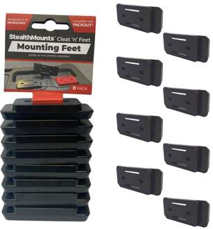 Cleat 'n' Feet | Bevestigingsvoeten | Zwart | 8 stuks - PAC-F-01-8