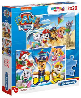 Clementoni 24776 - Supercolor 2x20 Stukjes - Paw Patrol