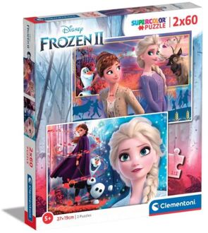 Clementoni Disney Frozen 2 Legpuzzel 2 Puzzels 60 Stukjes