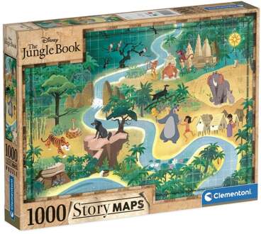 Clementoni Disney - Jungle Book Story Maps Puzzel (1000 stukjes)