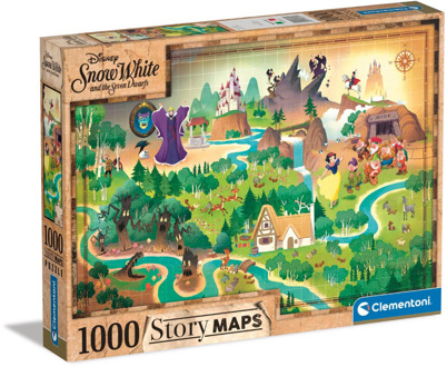 Clementoni Disney - Snow White Story Maps Puzzel (1000 stukjes)