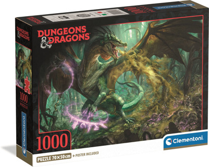 Clementoni Dungeons & Dragons - Green Dragon Puzzel (1000 stukjes)