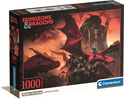 Clementoni Dungeons & Dragons - Red Dragon Puzzel (1000 stukjes)