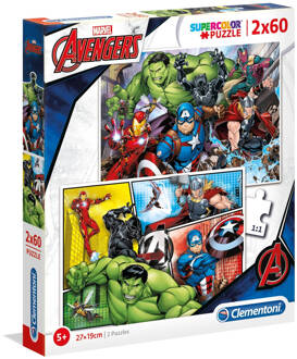 Clementoni Legpuzzel Marvel Avengers 2x60 Stukjes