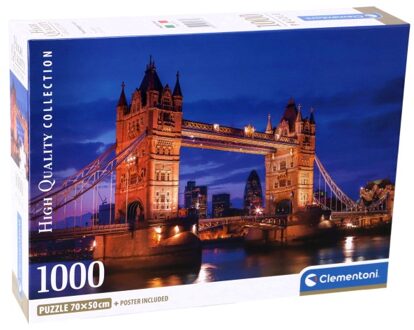 Clementoni Puzzel Tower Bridge at night compact box 1000 stukjes