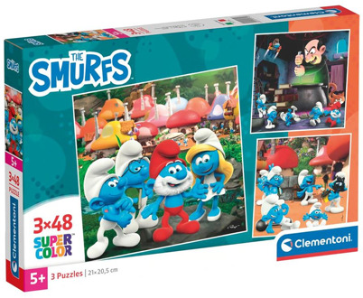Clementoni Smurfen Puzzel (3x48 stukjes)