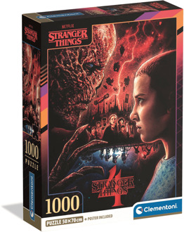 Clementoni Stranger Things 4 - Vecna & Eleven Poster Puzzel (1000 stukjes)