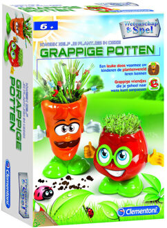 Clementoni Wetenschapsspel Kweek zelf je plantjes in deze Grappige Potten