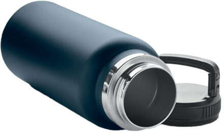 Cleo dubbelwandige 970ml waterfles Zwart - One size