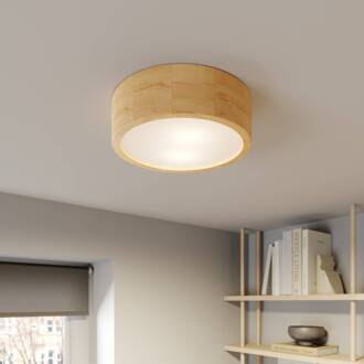 Cleo plafondlamp, Ø 27,5cm, 2-lamps, dennenhout, E27