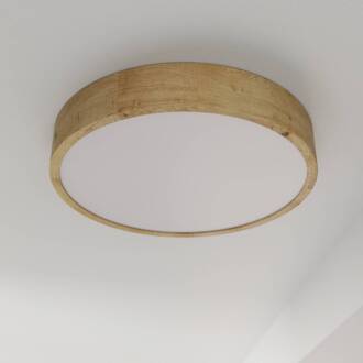 Cleo plafondlamp, Ø 48 cm, 4-lamps, eikenhout, E27