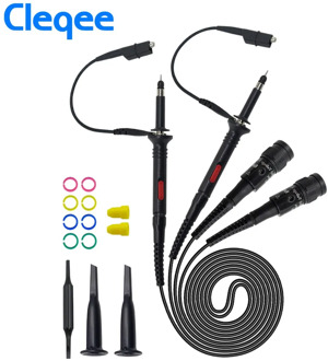 Cleqee High quality P2000 Series DC-60MHz~200MHz Oscilloscope Probe X1/X10 P2060 P2100 P2200 BNC Test Lead kit