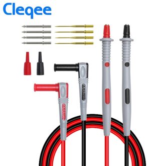 Cleqee P1503 Multimeter Probes Met Vervangbare Naalden Test Leidt Kits 1000V 10A Voor Digitale Multimeter Kabel Voeler Draad Tips