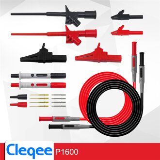 Cleqee P1600B 10-in-1 Elektronische Specialiteiten Test Lead Kit Automotive Test Probe Kit Multimeter Probe Leads kit Banaan Plug