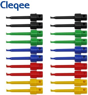 Cleqee P5001 20 stks Multimeter Lead Wire Kit Test Hook Clip Grabbers Test Probe SMT/SMD IC D20 Kabel lassen