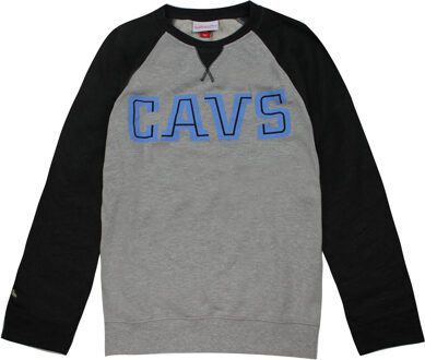 Cleveland Cavaliers NBA Turf Fleece Crew Heren Pullover Sweatshirt - maat S Grijs