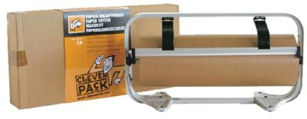 Cleverpack Papierrolhouder en Afscheurapparaat Tot 50cm Cleverpack - Pakpapier afrolapparaat - folie rol houder - snijapparaat cadeaupapier - robuust van zware kwaliteit