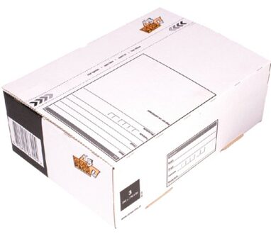 Cleverpack Postpakketbox 3 CleverPack 240x170x80mm wit 25stuks