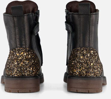 Clic Enkellaarsjes Glitter zwart Leer - 24,25,26