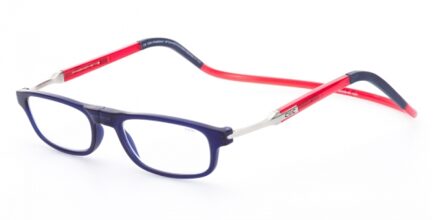 CliC Flex Frosted donker blauw / rood - +2.5
