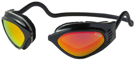 CliC Sport Goggle Regular oranje spiegel glazen - Zwart