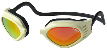 CliC Sport Goggle Small beige met oranje spiegel glazen