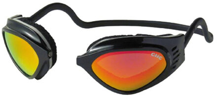 CliC Sport Goggle Small oranje spiegel glazen - Zwart