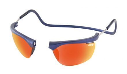CliC Zonnebril rectangle Oranje glazen - Blauw/Oranje