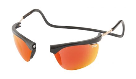 CliC Zonnebril rectangle Oranje glazen - Zwart/Oranje