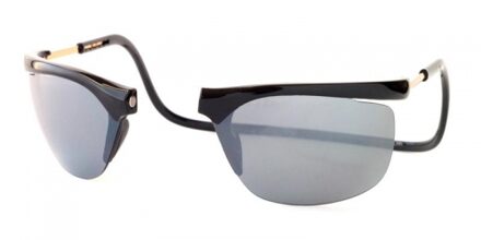 CliC Zonnebril rectangle Spiegel glazen - Zwart/Spiegel