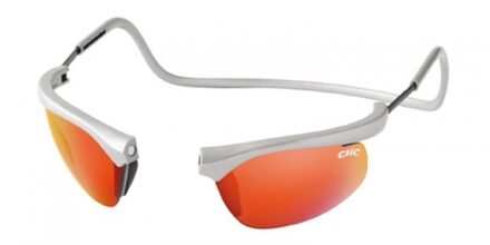 CliC Zonnebril wing Oranje glazen - Zilver/Oranje